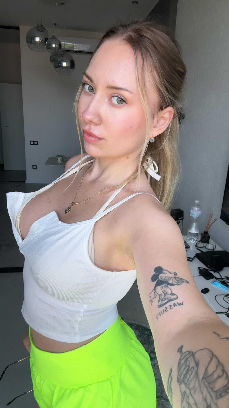 KateV in her underwear in Lagos