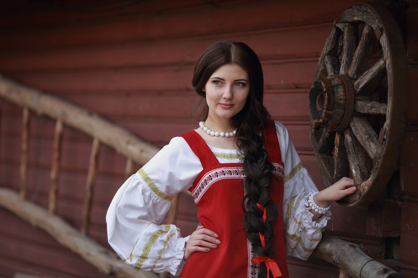 Girls in Slavic costumes in Lagos