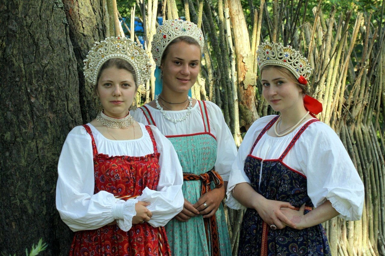 Sexy model Girls in Slavic costumes in Lagos